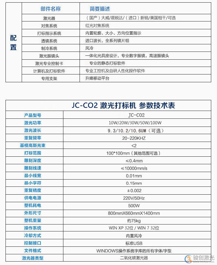 JC-CO2系列 玻璃激光打標機(圖3)